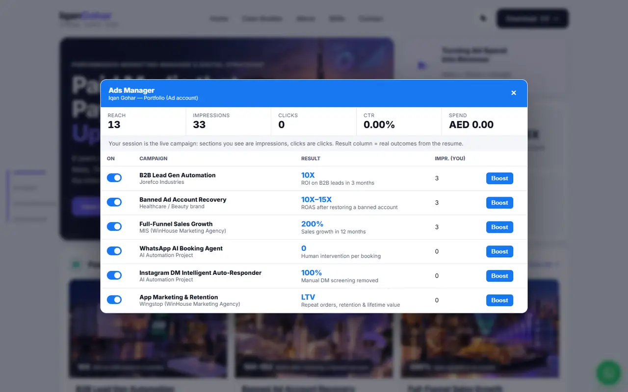 Ads Manager mode