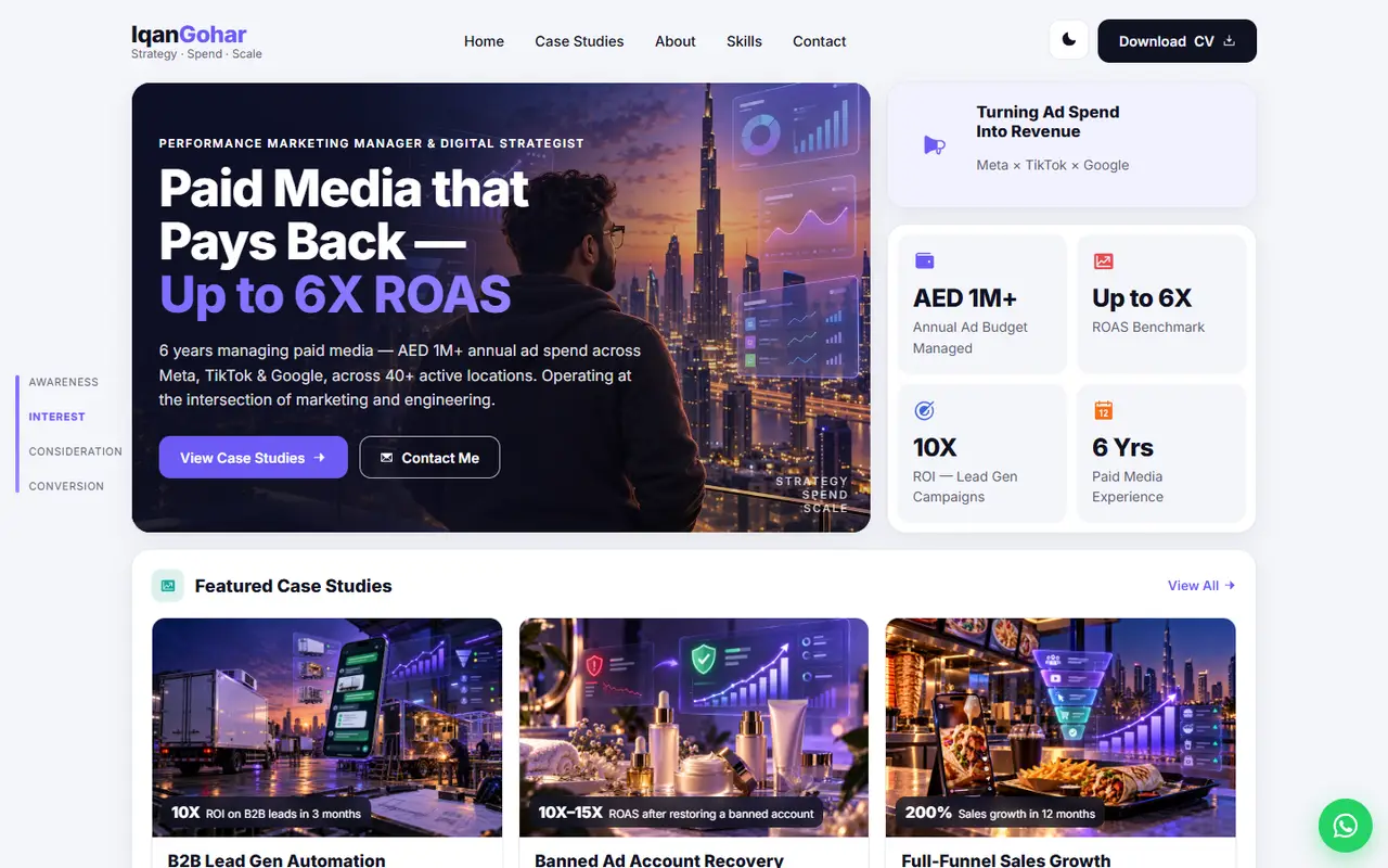Portfolio home page